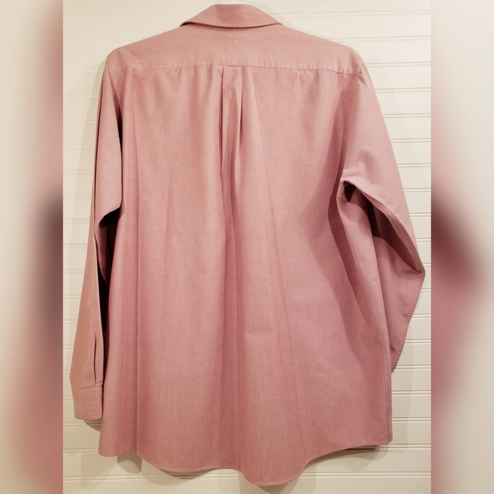 L.L. Bean Button Down Shirt Solid Salmon Men's Si… - image 2